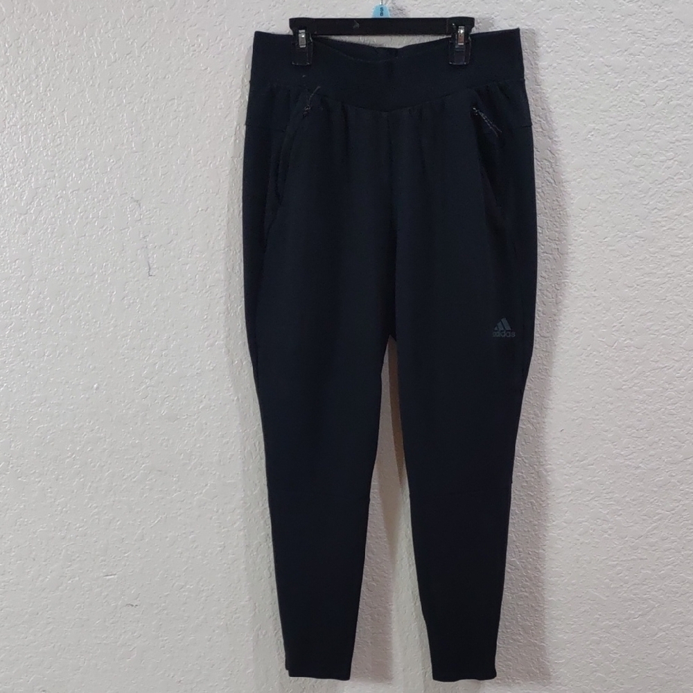 Adidas Black Tapered Joggers Sweatpants